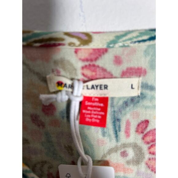 Marine Layer Scarlett Mini Dress Paisley Multi color Size L - Picture 6 of 9